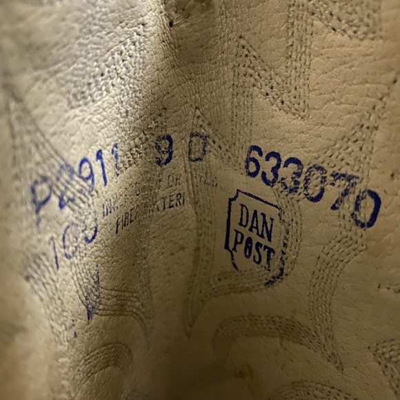 *HP* Dan Post Men's Black Leather/Ostrich 9D Boots - Picture 4 of 4